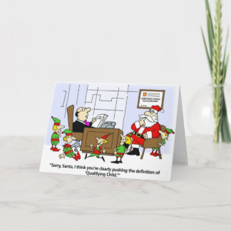 Accountant Card, Santa Declares Elves Christmas Holiday Card
