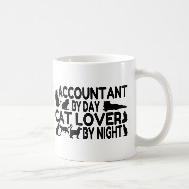 Accountant Cat Lover Coffee Mug (Right)