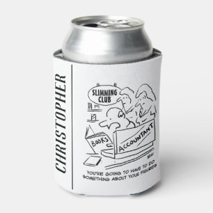 Accountant Checks the Books at a Slimming Club Can Cooler