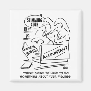 Accountant Checks the Books at a Slimming Club Magnet
