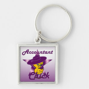 Accountant Chick #9 Keychain