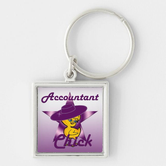 Accountant Chick #9 Keychain (Front)