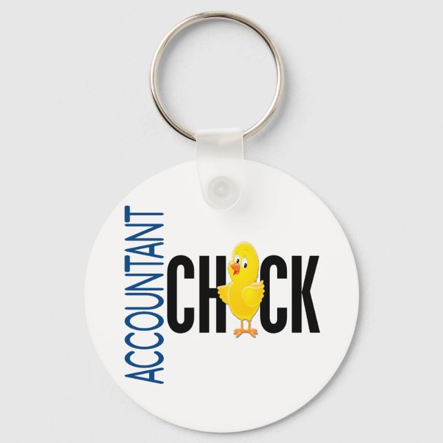 Accountant Chick Keychain (Front)