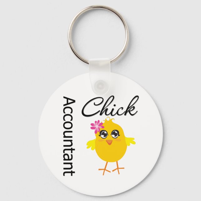 Accountant Chick Keychain (Front)
