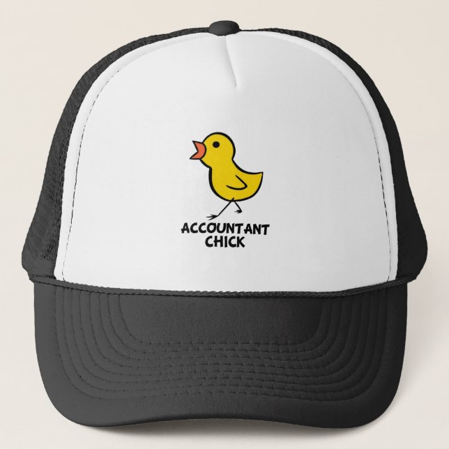 Accountant Chick Trucker Hat (Front)