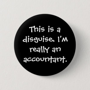 Accountant Costume 2 Inch Round Button