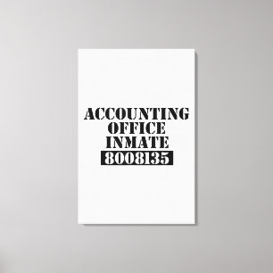 Accountant Costume Accounting Office Inmate Canvas Print
