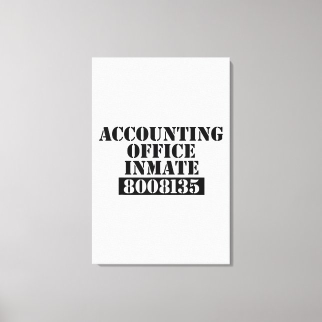 Accountant Costume Accounting Office Inmate Canvas Print (Front)