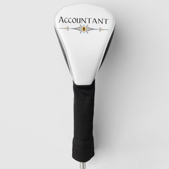 Accountant Decorative Line Golf Head Cover (Front)