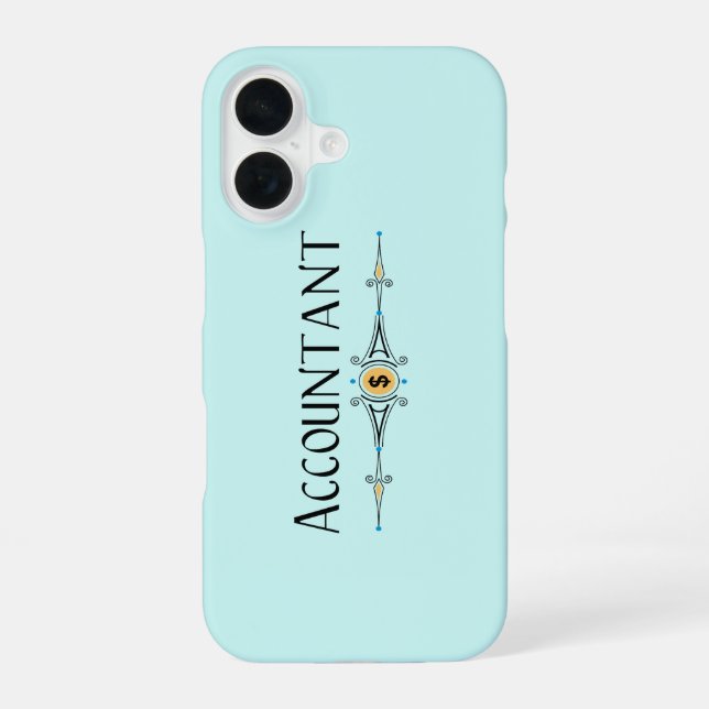 Accountant Decorative Line iPhone 16 Case (Back)