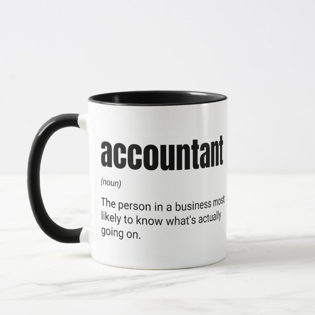 Accountant Definition Funny Finance Work Saying Mug (Left)