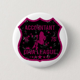 Accountant Diva League 2 Inch Round Button