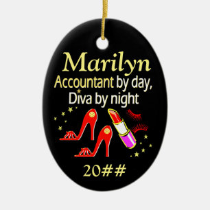 ACCOUNTANT DIVA PERSONALIZED ORNAMENT
