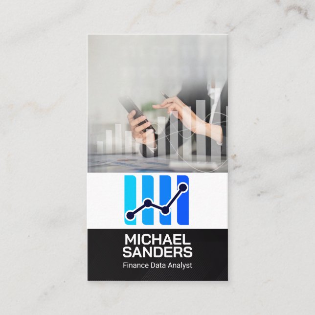 Accountant | Finance Chart | Data Business Card (Front)
