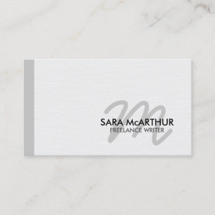 Accountant Finance Monogram Business Card