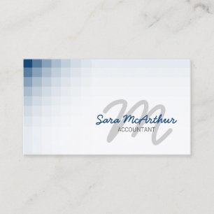 Accountant Finance Services Colour Cursive Monogra Business Card