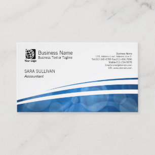 Accountant Financial Service Abstract Blue Pattern Business Card