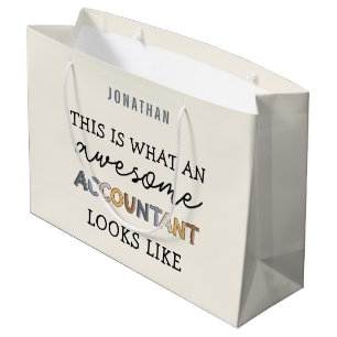 Accountant Funny Awesome CPA Custom Large Gift Bag