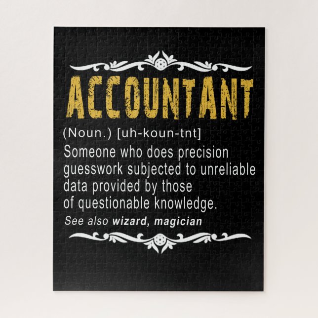 Accountant Funny Definition Custom Gift Jigsaw Puzzle (Vertical)