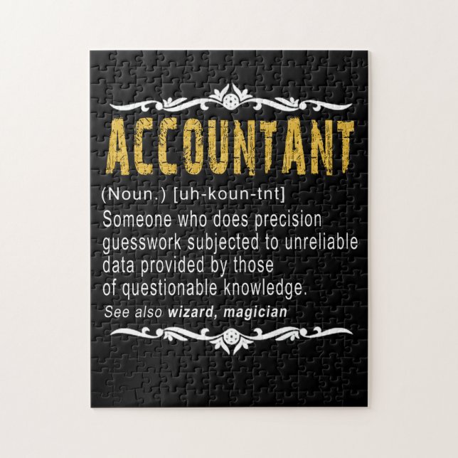 Accountant Funny Definition Custom Gift Jigsaw Puzzle (Vertical)