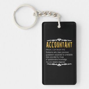 Accountant Funny Definition Custom Gift Keychain