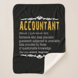 Accountant Funny Definition Custom Gift Sherpa Blanket