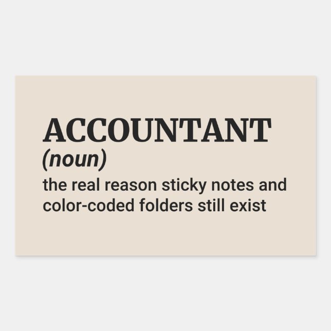 Accountant - Funny Definition Sticker (Front)