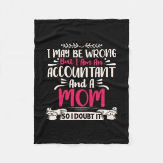 Accountant Gift | Accoutant And A Mom Fleece Blanket