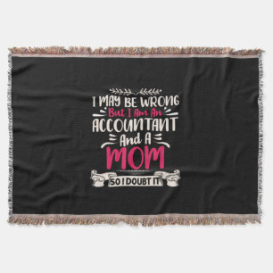 Accountant Gift Accoutant And A Mom Throw Blanket