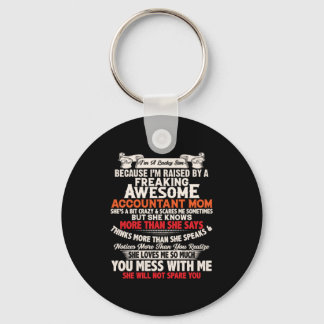 Accountant Gift | Awesome Accountant Mom Keychain