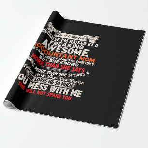 Accountant Gift Awesome Accountant Mom Wrapping Paper