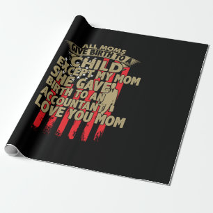Accountant Gift Birth To An Accountant Wrapping Paper