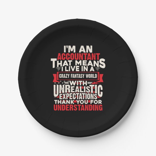 Accountant Gift | I Am An Accountant Paper Plate (Front)