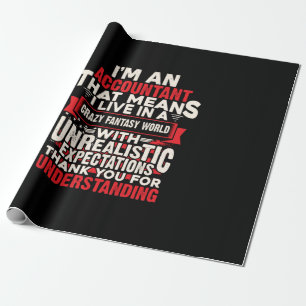 Accountant Gift   I Am An Accountant Wrapping Paper