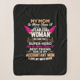 Accountant Gift She Is My Accountant Mom Sherpa Blanket