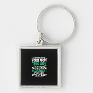 Accountant Gift Worry About This Crazy Acountant Keychain