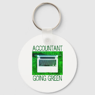 Accountant Going Green T Shirt Keychain