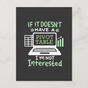 Accountant Have A Pivot Table Invitation Postcard