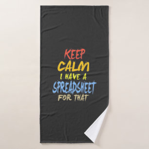 Accountant Have A Spreadsheet For That Bath Towel