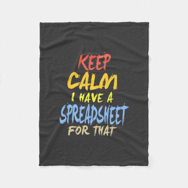 Accountant Have A Spreadsheet For That Fleece Blanket (Front)