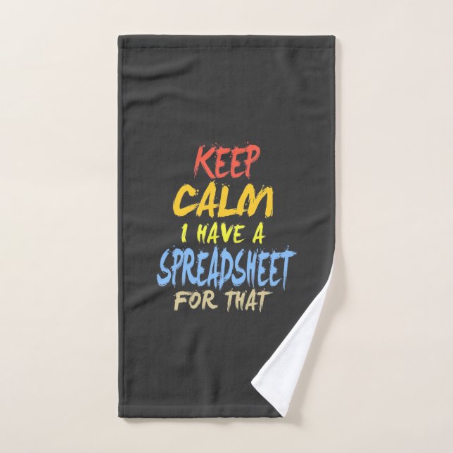 Accountant Have A Spreadsheet For That Hand Towel (Hand Towel)