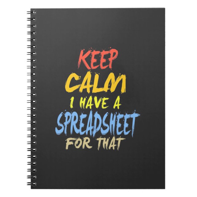Accountant Have A Spreadsheet For That Notebook (Front)