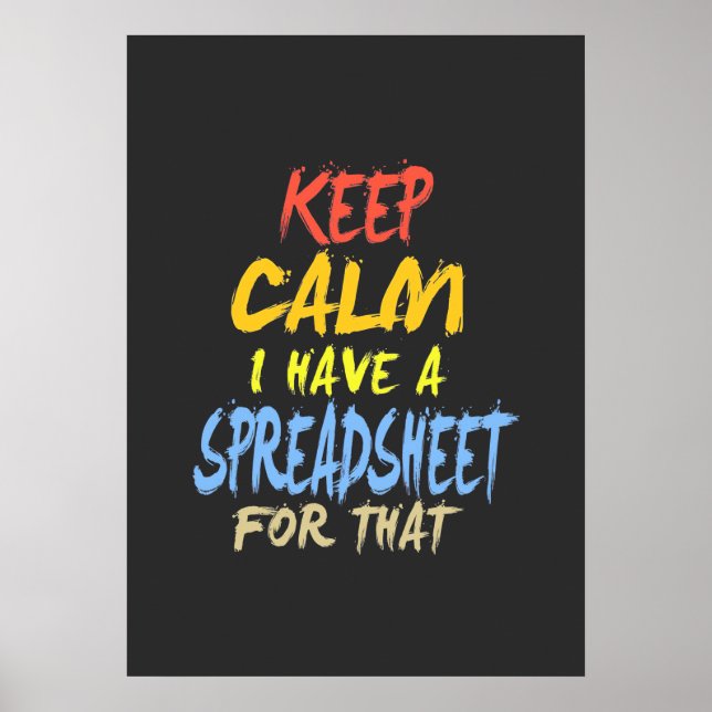 Accountant Have A Spreadsheet For That Poster (Front)