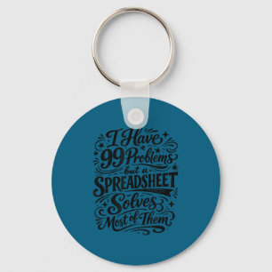 Accountant humour spreadsheet data analyst keychain
