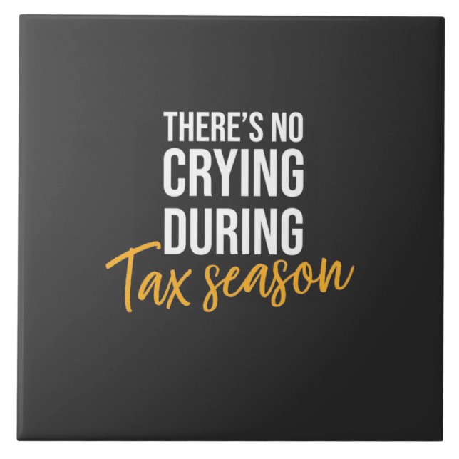 Accountant In Tax Season Tile (Front)