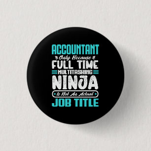 Accountant Job Title Profession Accounting Skills 1 Inch Round Button