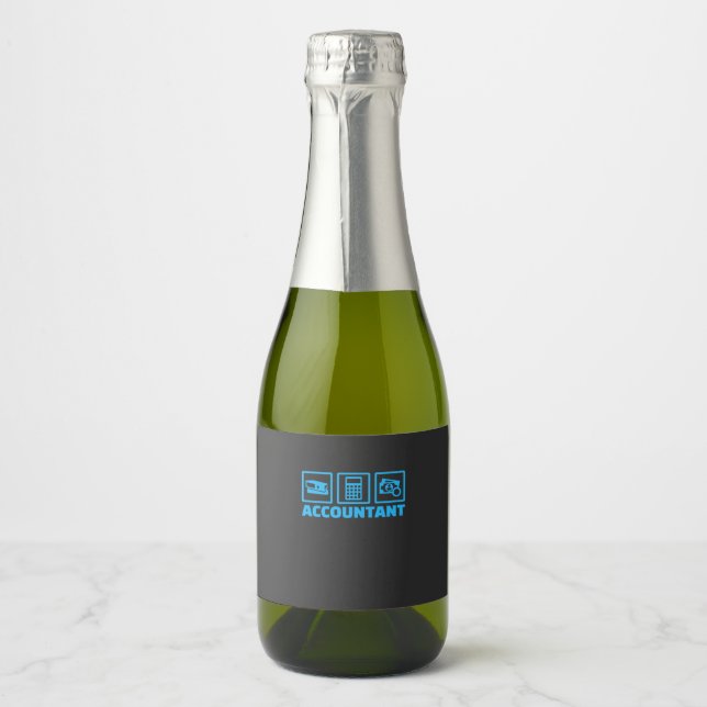 Accountant Life Sparkling Wine Label (Front)