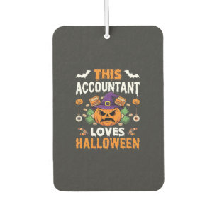 Accountant Loves Halloween Pumpkin Bookkeeper Desi Air Freshener