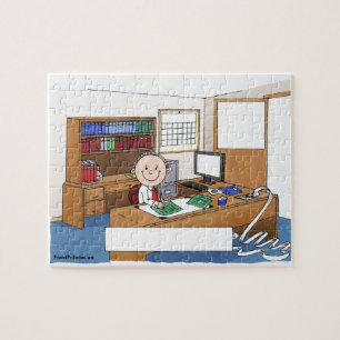 Accountant, Male - Personalized Cartoon Gift Jigsaw Puzzle