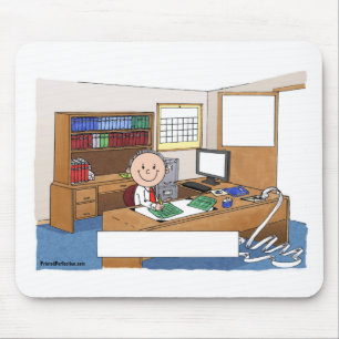 Accountant, Male - Personalized Cartoon Gift Mouse Pad